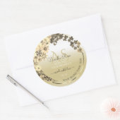 Luxury Cream Gold Floral Product Labels Monogram (Envelop)