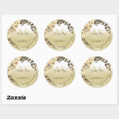Luxury Cream Gold Floral Product Labels Monogram (Vel)