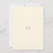 Luxury Cream Wedding Elegant Calligraphy Script Kaart (Achterkant)
