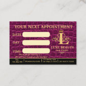 Luxury Crocodile Leather Appointment Card Visitekaartje (Achterkant)