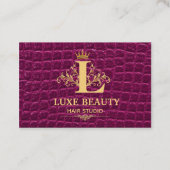 Luxury Crocodile Leather Appointment Card Visitekaartje (Voorkant)