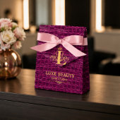 Luxury Crocodile Leather Monogram Gold Initial Bedankdoosjes