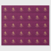 Luxury Crocodile Leather Monogram Gold Initial Cadeaupapier (Vlak)