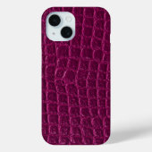 Luxury Crocodile Leather Monogram Gold Initial Case-Mate iPhone Case (Achterkant)