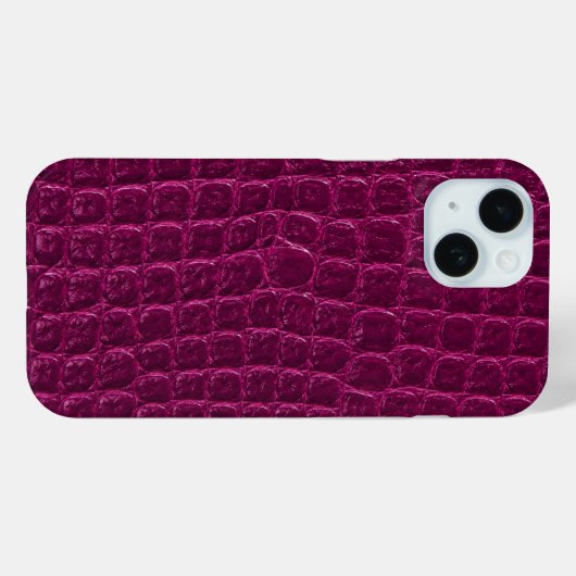Luxury Crocodile Leather Monogram Gold Initial Case-Mate iPhone Case (Achterkant (horizontaal))