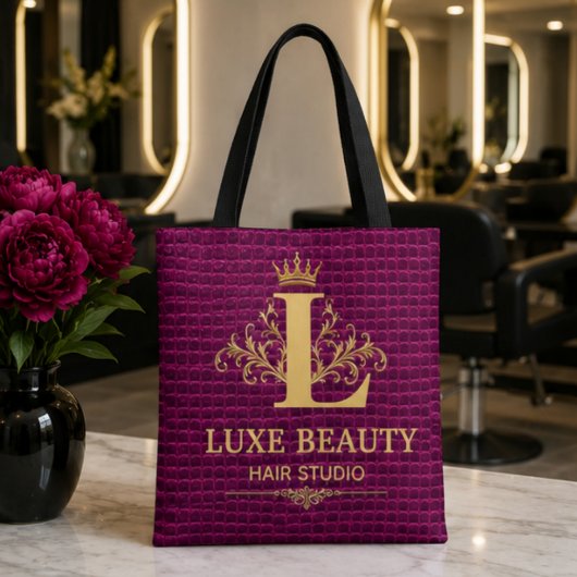 Luxury Crocodile Leather Monogram Gold Initial Tote Bag