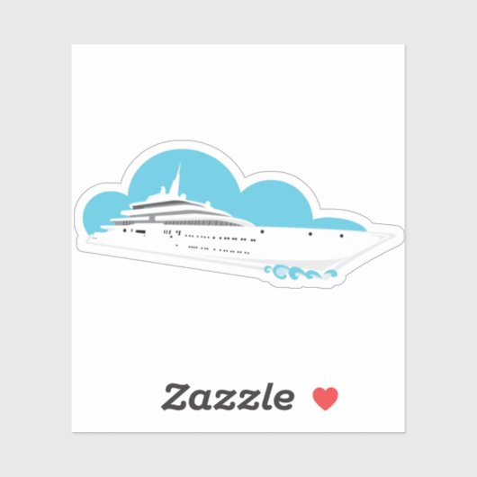 Luxury Cruise Ship Sticker (Vel)