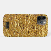 Luxury Crumpled Gold Foil Texture Elegant Metallic Case-Mate iPhone Case (Achterkant (horizontaal))