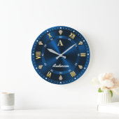 Luxury Crystal Accents Royal Blue Grote Klok (Huis)
