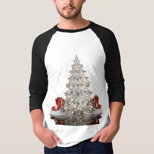 Luxury Crystal Christmas Tree T-Shirt | Elegant Ho (Voorkant)