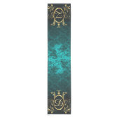 Luxury Damask gold Lijst - Gepersonaliseerd Korte Tafelloper (Voorkant)