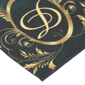 Luxury Damask gold Lijst - Gepersonaliseerd Korte Tafelloper (Hoek)