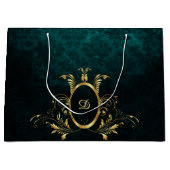 Luxury Damask Lijst monogram Groot Cadeauzakje (Voorkant)