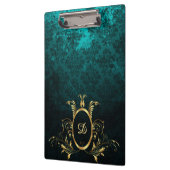 Luxury Damask Lijst monogram Klembord (Links)