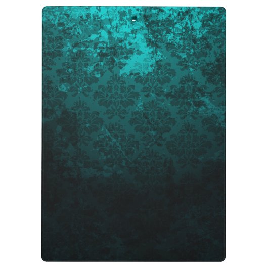 Luxury Damask Lijst monogram Klembord (Achterkant)