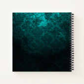 Luxury Damask Lijst monogram Notitieboek (Achterkant)