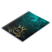 Luxury Damask Lijst monogram Notitieboek (Linkerzijde)