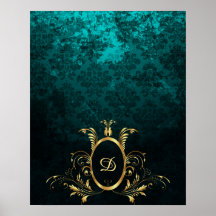 Luxury Damask Lijst monogram