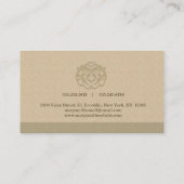Luxury Damask Logo Visitekaartje Pearlized Finish (Achterkant)
