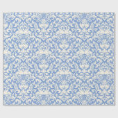 Luxury Damask Romantic Swan Love Cadeaupapier (Vlak)