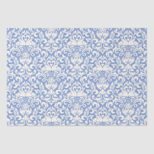 Luxury Damask Romantic Swan Love Tissuepapier (Voorkant)