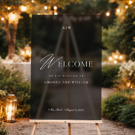 Luxury Dark Acrylic Wedding Welcome Sign Acryl Bord