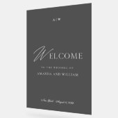 Luxury Dark Acrylic Wedding Welcome Sign Acryl Bord (Hoek)