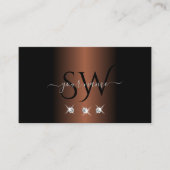 Luxury Dark Brown Silver Sparkle Diamonds Initiale Visitekaartje (Voorkant)