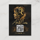 Luxury Dark Fine Art | Elegant Thank You Visitekaartje (Voorkant)