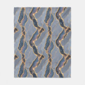 Luxury Dark Gray Marble Texture with Gold Veins Fleece Deken (Voorkant)
