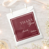 Luxury dark Red Old Money Wedding chandelier Bedankzakje (Geknipt)