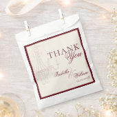 Luxury dark Red Old Money Wedding chandelier Bedankzakje (Geknipt)