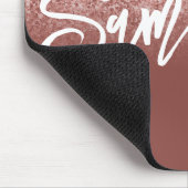 Luxury Dark Roos Gold Glitter Ombre - Gepersonalis Muismat (Hoek)