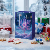 Luxury Dark Snowflake Gift Bag Medium Cadeauzakje