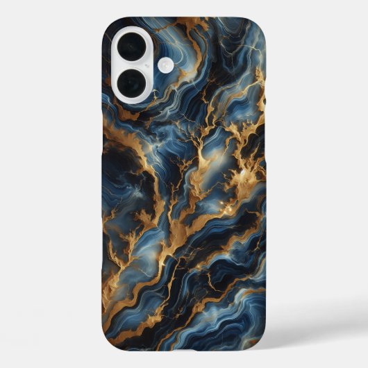 Luxury Deep Blue Marble Phone Case - Elegant  (Achterkant)