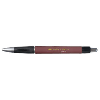 Luxury Deep Burgundy & Gold Parisian Chic Custom P Pen
