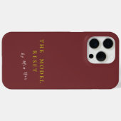 Luxury Deep Burgundy & Gold Parisian Chic iPhone 1 Case-Mate iPhone Case (Achterkant (horizontaal))
