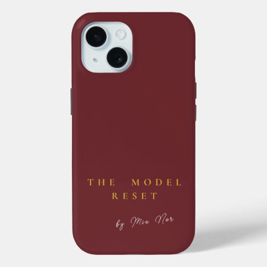 Luxury Deep Burgundy & Gold Parisian Chic iPhone C Case-Mate iPhone Case (Achterkant)