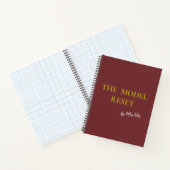Luxury Deep Burgundy & Gold Parisian Chic Notebook Notitieboek (Binnen)