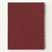 Luxury Deep Burgundy & Gold Parisian Chic Notebook Notitieboek (Achterkant)