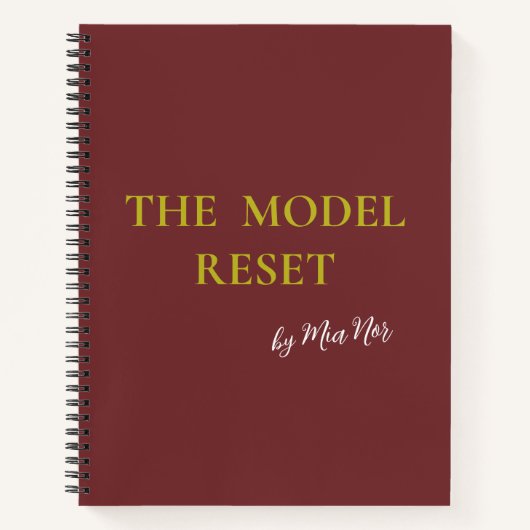 Luxury Deep Burgundy & Gold Parisian Chic Notebook Notitieboek (Voorkant)