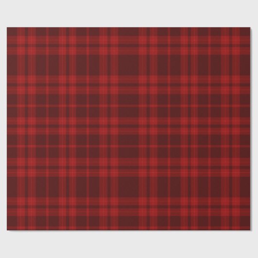 Luxury Deep Burgundy Red Monochrome Tartan Plaid Cadeaupapier (Vlak)