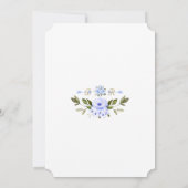Luxury Delicate Blue Flowers First Holy Communion Kaart (Achterkant)