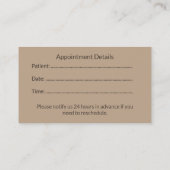 Luxury Dental Appointment Card | Clinic Reminder Afsprakenkaartje (Achterkant)
