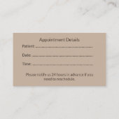 Luxury Dental Appointment Card | Clinic Reminder Afsprakenkaartje (Achterkant)