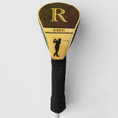 Luxury Design Robert “R” Monogram leather Golfheadcover (Voorkant)
