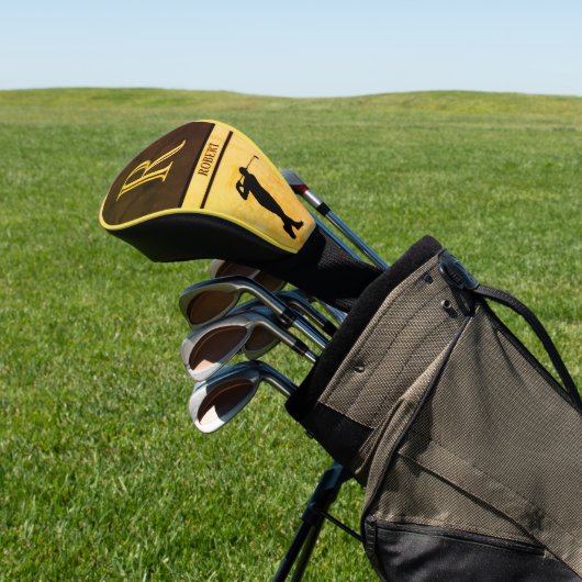 Luxury Design Robert “R” Monogram leather Golfheadcover (Insitu)