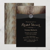 Luxury Diamond en Faux Fox Fur Vrijgezellenfeest Kaart (Voorkant / Achterkant)