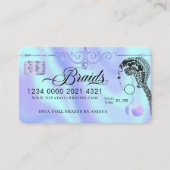 Luxury Diamond Folie Hair Braiding Credit Style Bu Visitekaartje (Voorkant)