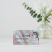 Luxury Diamond Folie Hair Braiding Credit Style Visitekaartje (Staand voorkant)